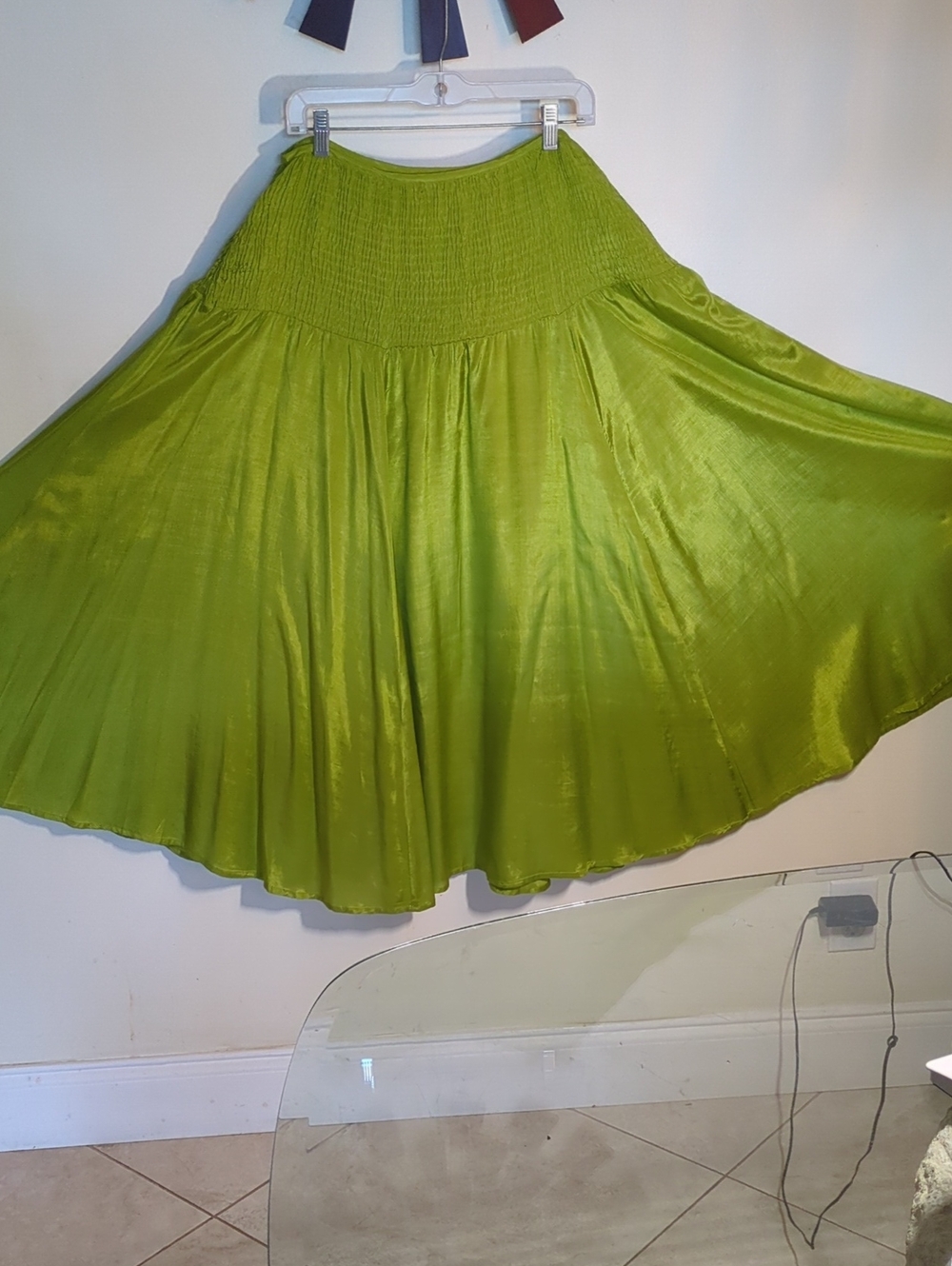 Newport News Lime Green Full Circle Skirt